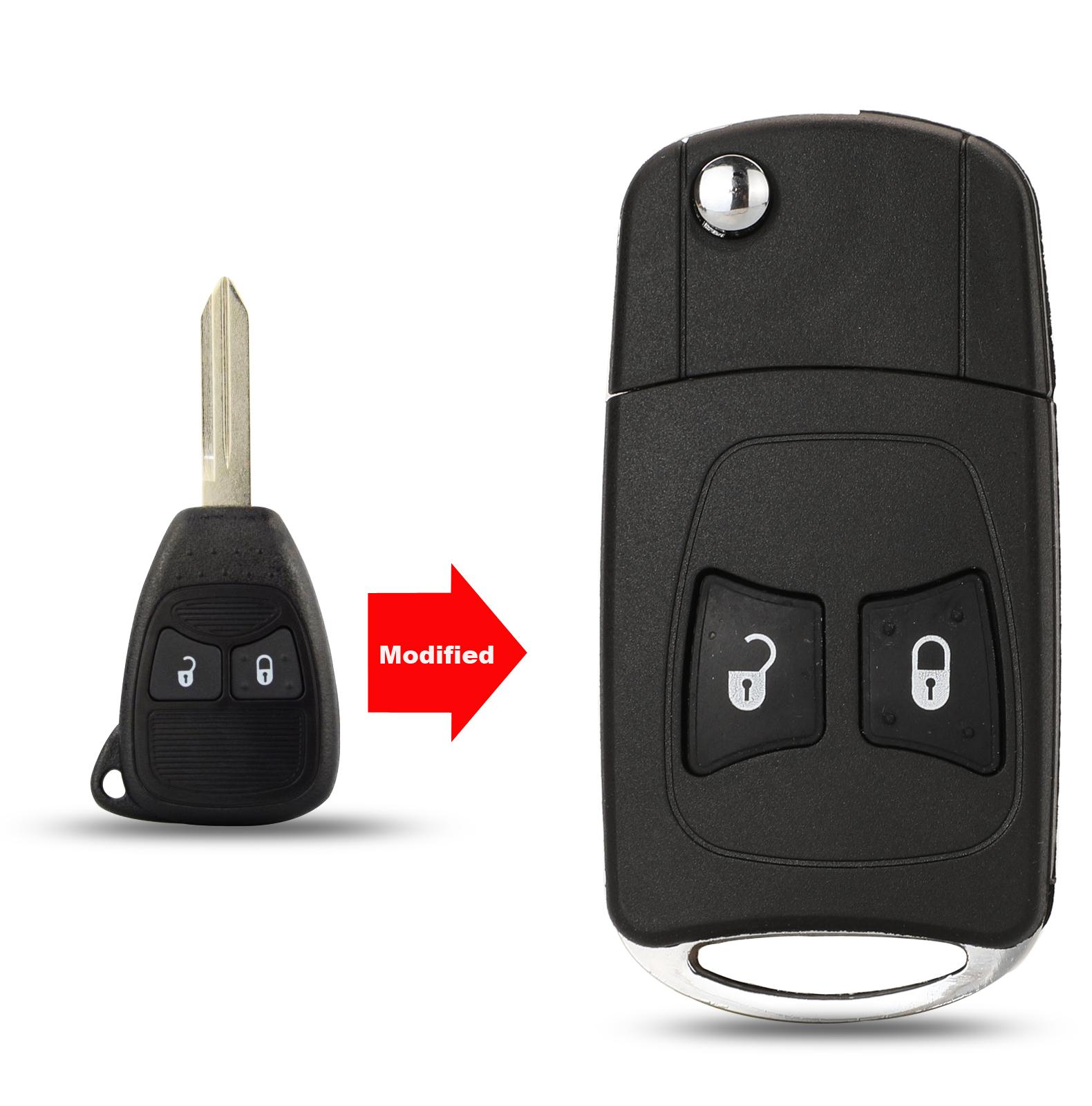 

jingyuqin Modified Entry 2/3 Button Flip складной чехол для дистанционного ключа от машины для Chrysler Town Country Dodge Grand Caravan Jeep сказочные