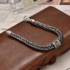 2026 Woven Foxtail Square Bracelet Width 6m Bead Men and Women Senior Couple