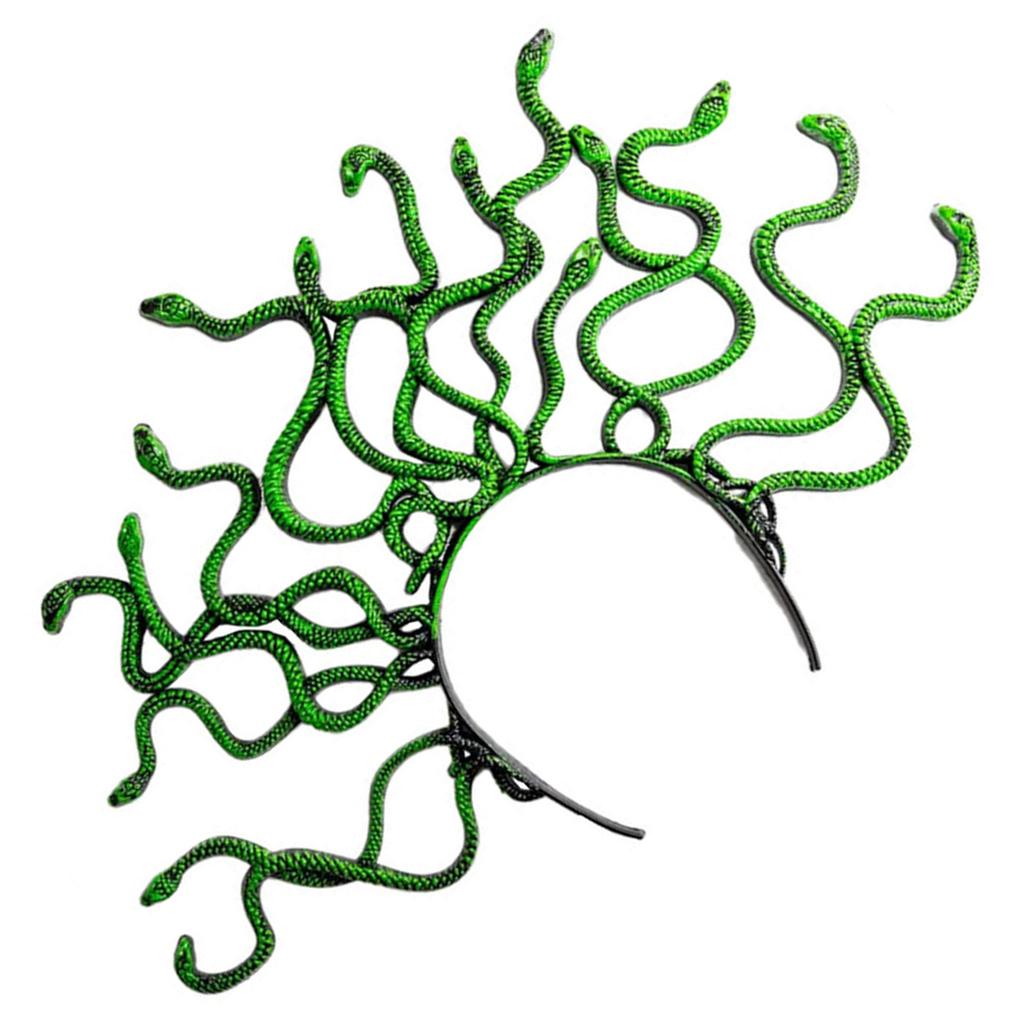 Medusa Halloween Photo Booth Props Metallic Snake Headbands Party Headpiece Crown Headbands for Music Festivals