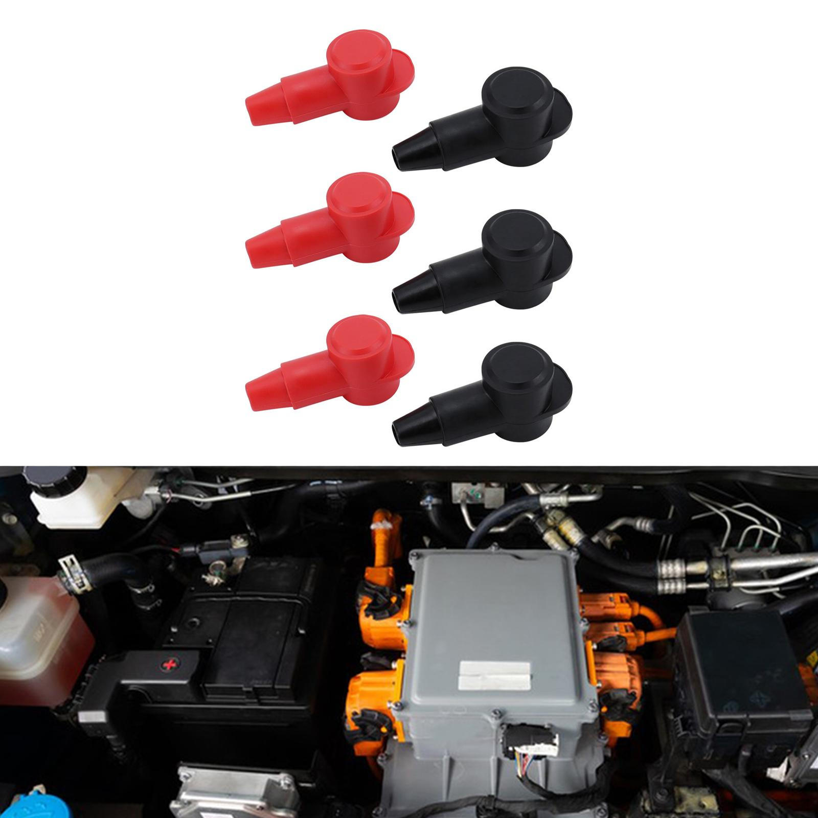 

6 шт. Гибкие защитные колпачки для клемм автомобильного аккумулятора для легковых автомобилей, морских судов, внедорожников, квадроциклов