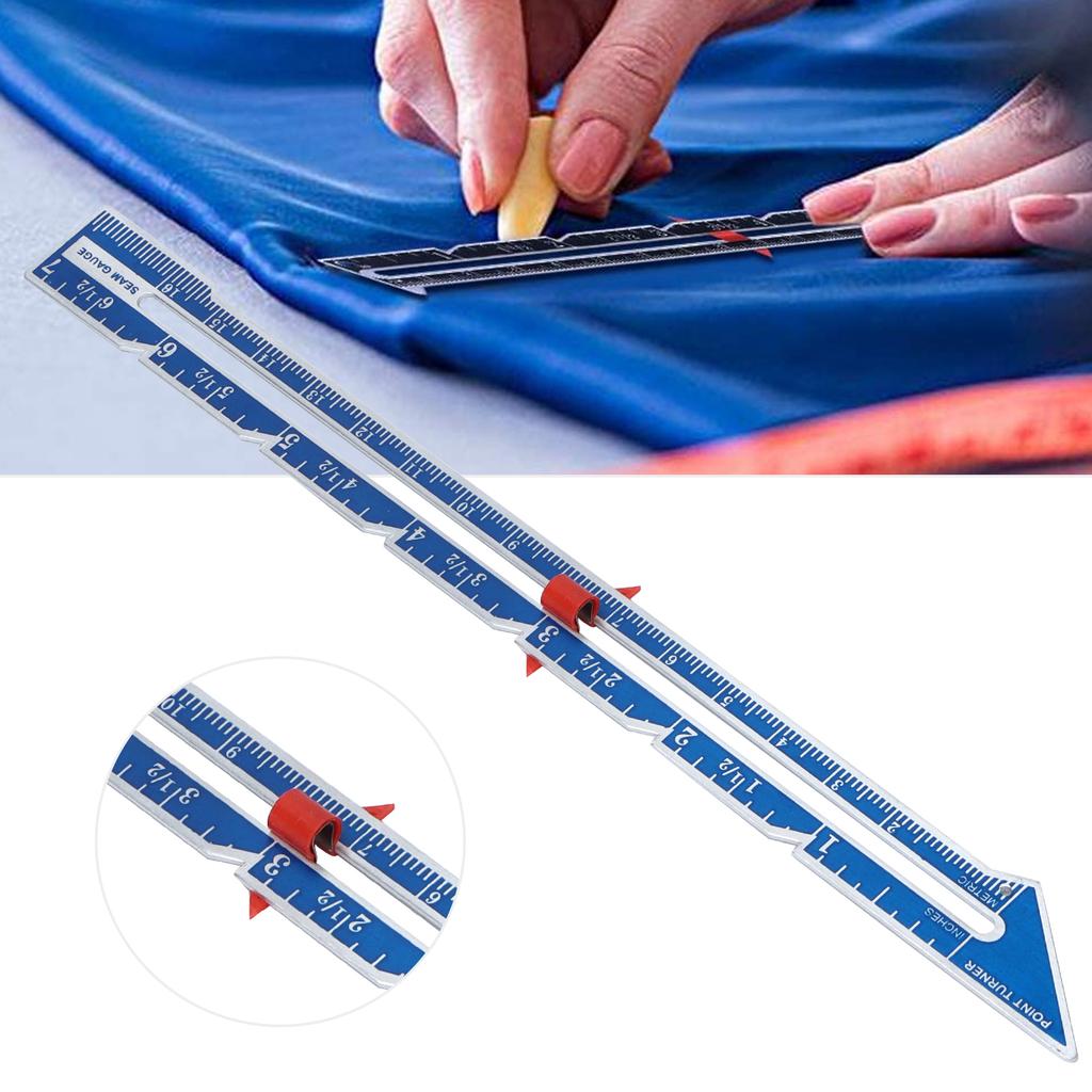 Quilting Ruler Seam Allowance Pointed   Sewing Measuring   Tools for Positioning Amount Button Margin Parallel Line