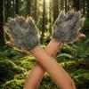 Plush Material Werewolf Paw Mitten Fluffy Texture Cosplay Wolf Claws  Halloween Party
