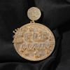 THE BLING KING Selbstgemachter Anhänger Halskette Iced Out Baguettecz Zirkonia Buchstabe Runde Medaillons Hiphop Schmuck Für Geschenk