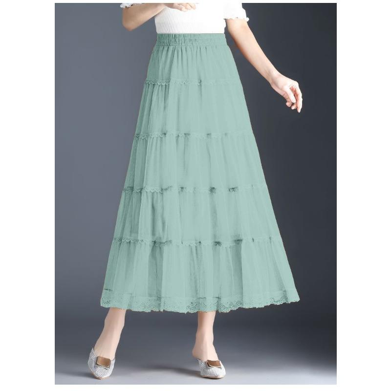 Graceful and Enchanting Flowy Maxi Skirt with Tiered Ruffles and Floral Prints