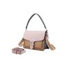Coach Tabby 28 C Buckle Flap Color Block Monogram Leather Shoulder Crossbody Bag Large Women Bags Milk-Tea-Brown Black 4145-LHQ64