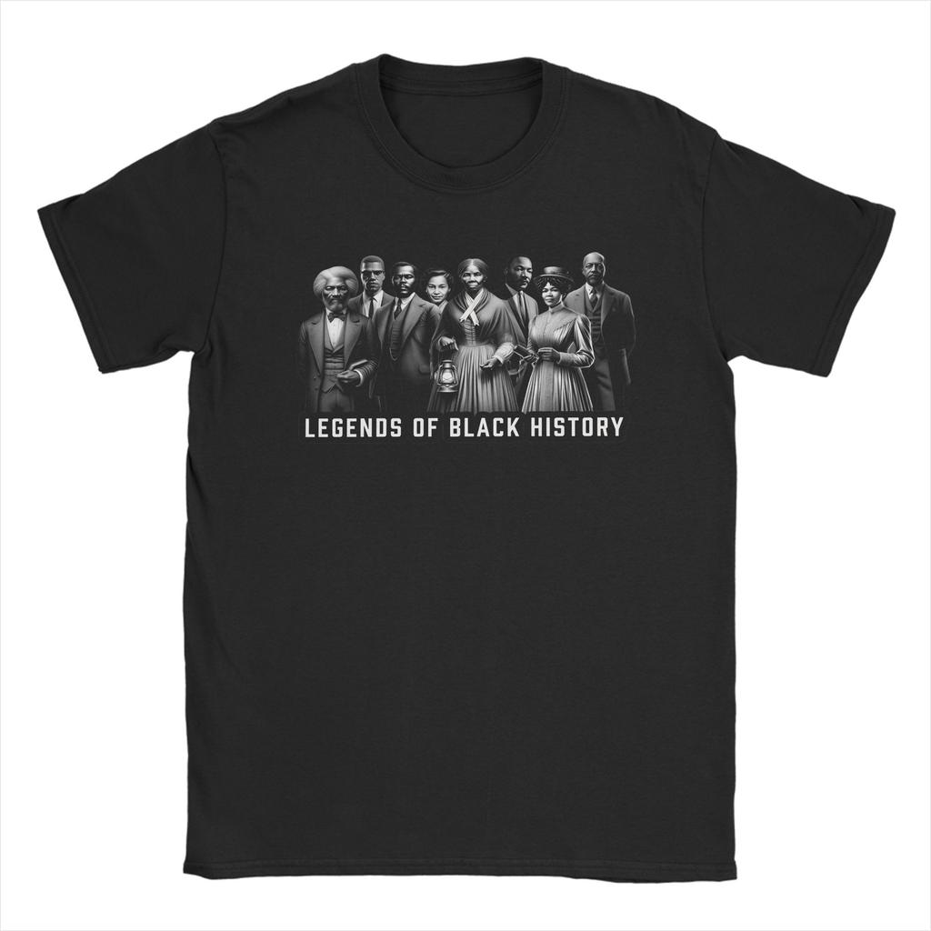 Casual T Shirt Summer Legends of Black History Trendy Cool T Shirts Pure Cotton Tee Shirt for Adult Aesthetic Short Sleeve Tops