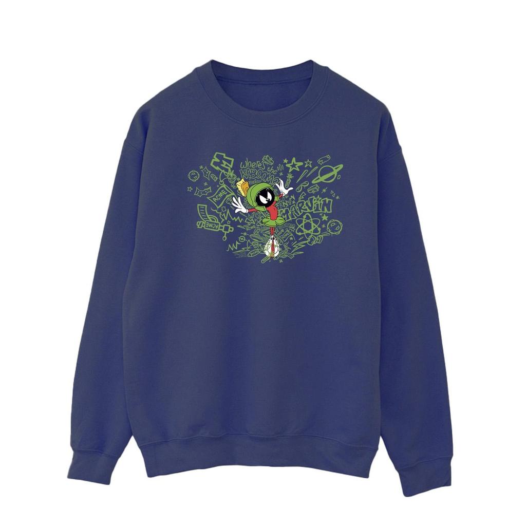 Looney Tunes Mens ACME Doodles Marvin Martian Sweatshirt