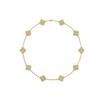 Four-Leaf Clover & Ten-Flower Necklace - Double-Sided 18K Gold Plated with Mother-of-Pearl, Cross-Border Popular OL Style