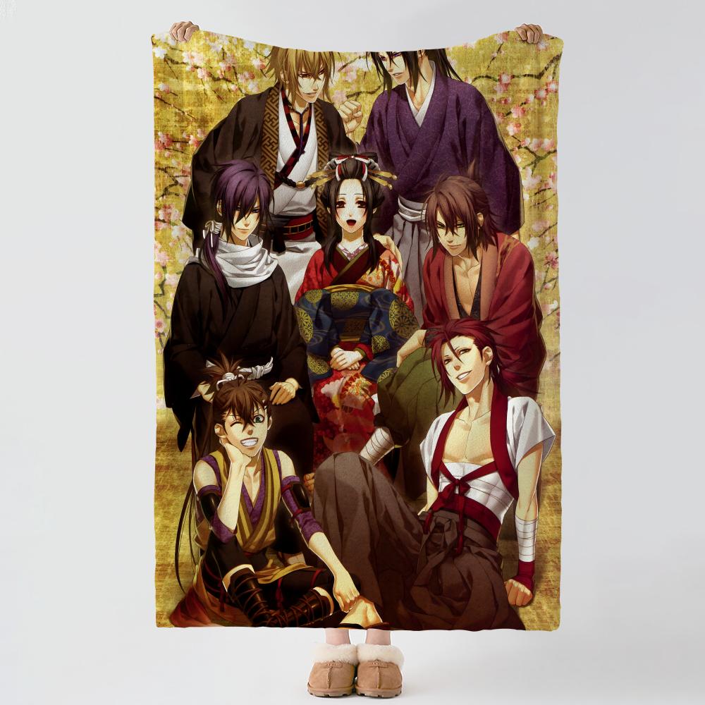 Game H-Hakuoki-I Throw Thick Comfort Flannel Quilt, Multi-scene Use Indoor Outdoor Daily Nap