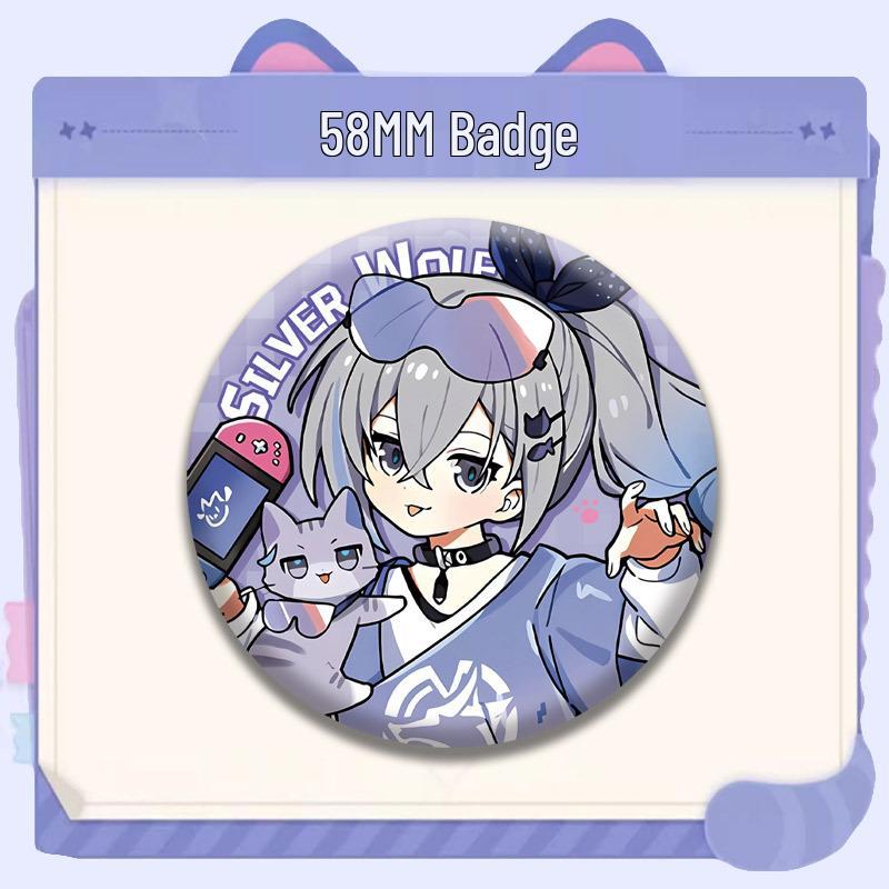 Honkai: Star Rail Cat Series Badges - March 7th, Himeko, Dan Heng Merchandise