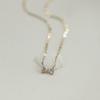 S925 Sterling Silver Bowknot Necklace Set - Versatile Mini Sweet Women's Clavicle Chain Jewelry