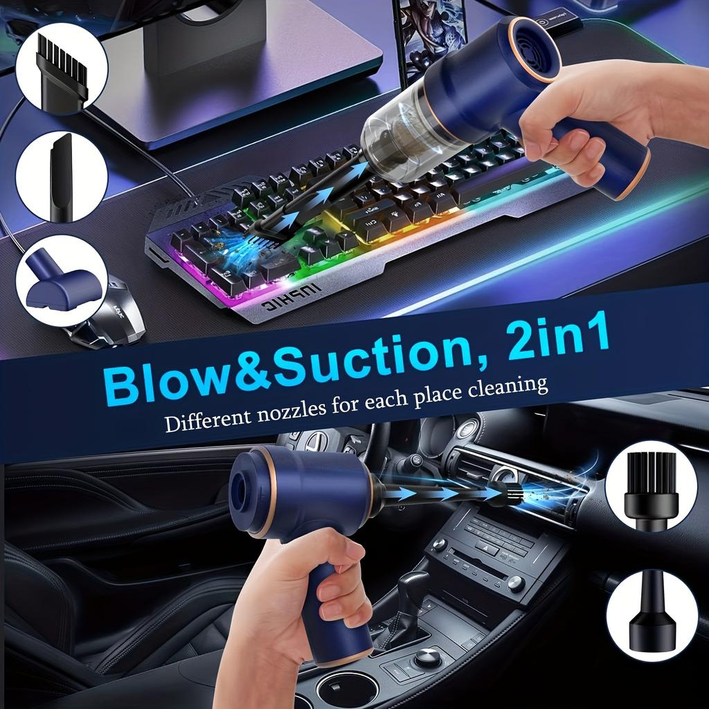 Car Vacuum Cleaner Multifunctional Suction Blowing Integrated With Charging Base Handheld Small Car Home Electric Cleaning