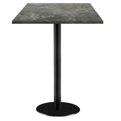 60 X 60 Cm High Table - Rome Model, Metallic Stone