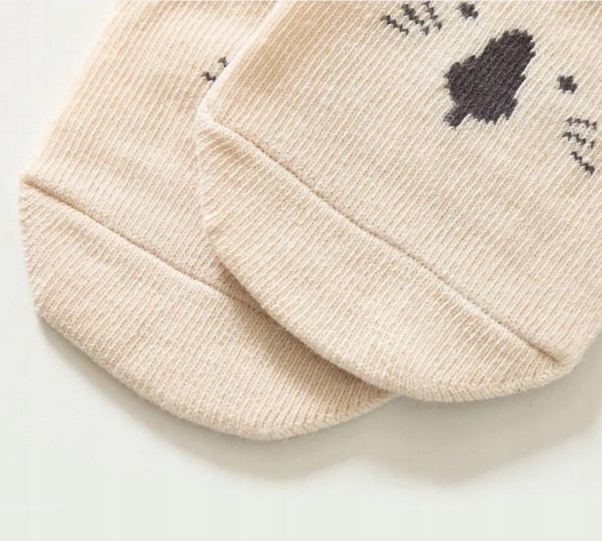 SKARPETKI ANTYPOŚLIZGOWE NIEMOWLĘCE SKARPETKI BAWEŁNIANE 6m+ ZESTAW 5 PAR