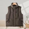 Winter new vest cotton stand-up collar fashionable loose foreign style warm women's vest vest vest jacket