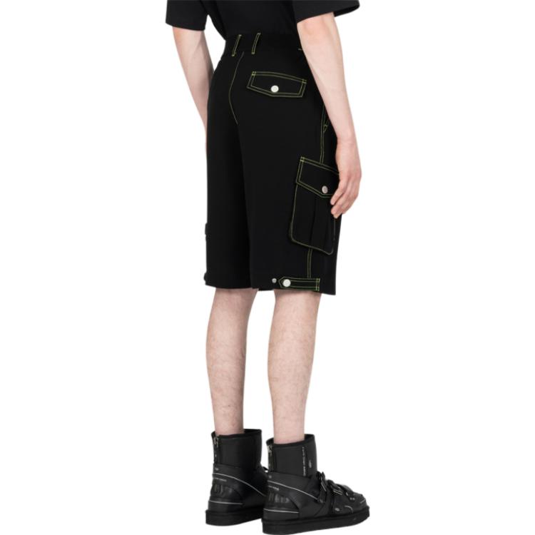 Feng Chen Wang Denim Shorts Men's Black Moderate FMS15ST08