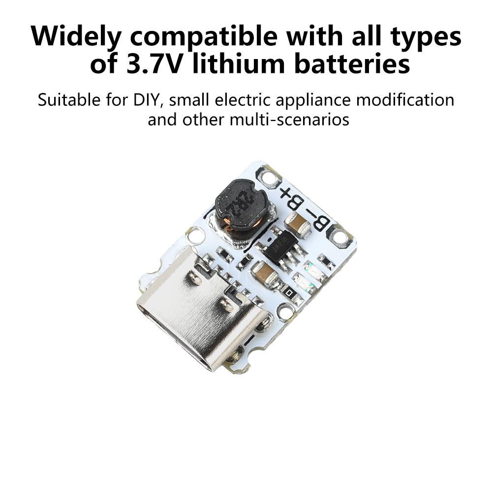 DC5V Lithium Battery Charging Protection Module Charge/Discharge Integrated Module 1.2A Mini Booster Type-C Step-up Power Supply