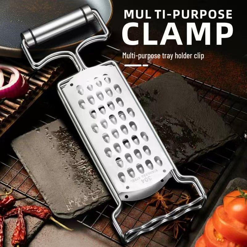 304 Stainless Steel Multifunctional Vegetable Grater, Peeler & Anti-Scald Bowl Holder