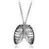 1pc Novelty Gothic Vintage Rib Cage Necklace Anatomical Skeleton Goth Necklace