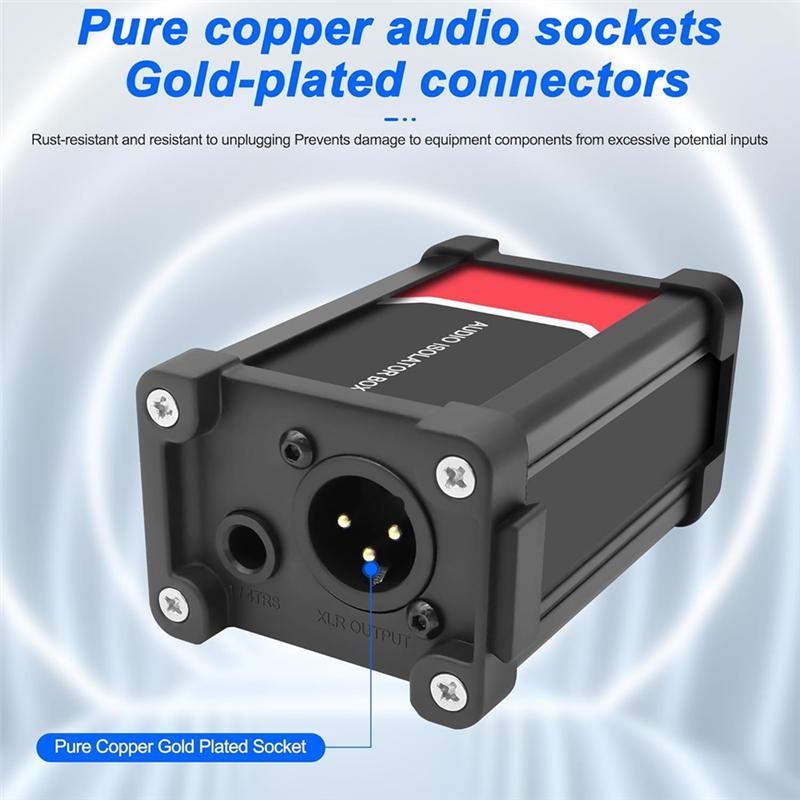 Ground Loop Isolation Transformer With Ground And Lift Switch XLR/1/4" 6.35Mm TRS Audio Isolator Box Eliminator