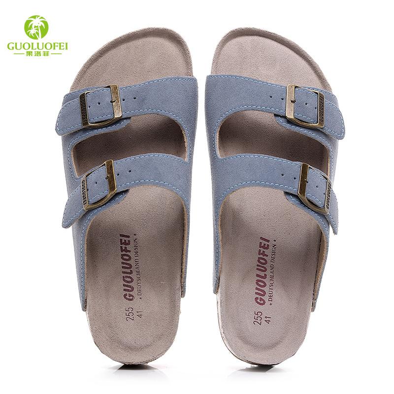 Fashion 2024 Summer Men's Mule Clogs Slippers High Quality Classic Two Buckle Cork Slides Sandals Footwear For Men Women Unisex 35-46