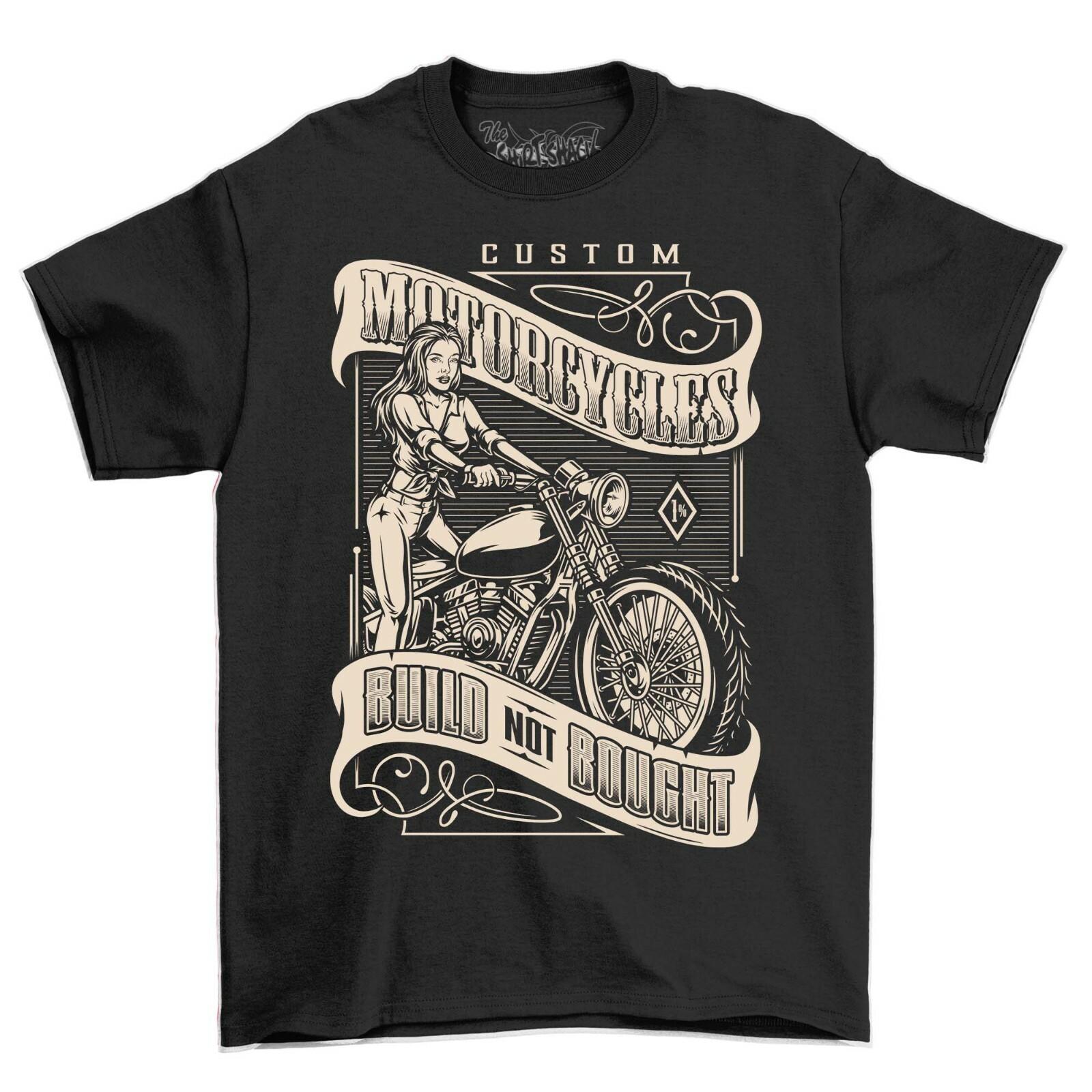 

Men s Motorcycle T-Shirt Mens Womens Tees Top Build Not Brought Service Girls Motorbike Tee Shirt Top S