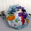 1pc Witchy Minnie Automatic Open/CloseUmbrella-CuteUmbrella with Cute Design, Portable 3-Fold Compact Umbrella for Men & Women, Valentine's