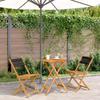 VidaXL 3-piece Bistro Set Black Polypropylene and Solid Wood, Garden Bistro Set, Balcony Set, 3281745