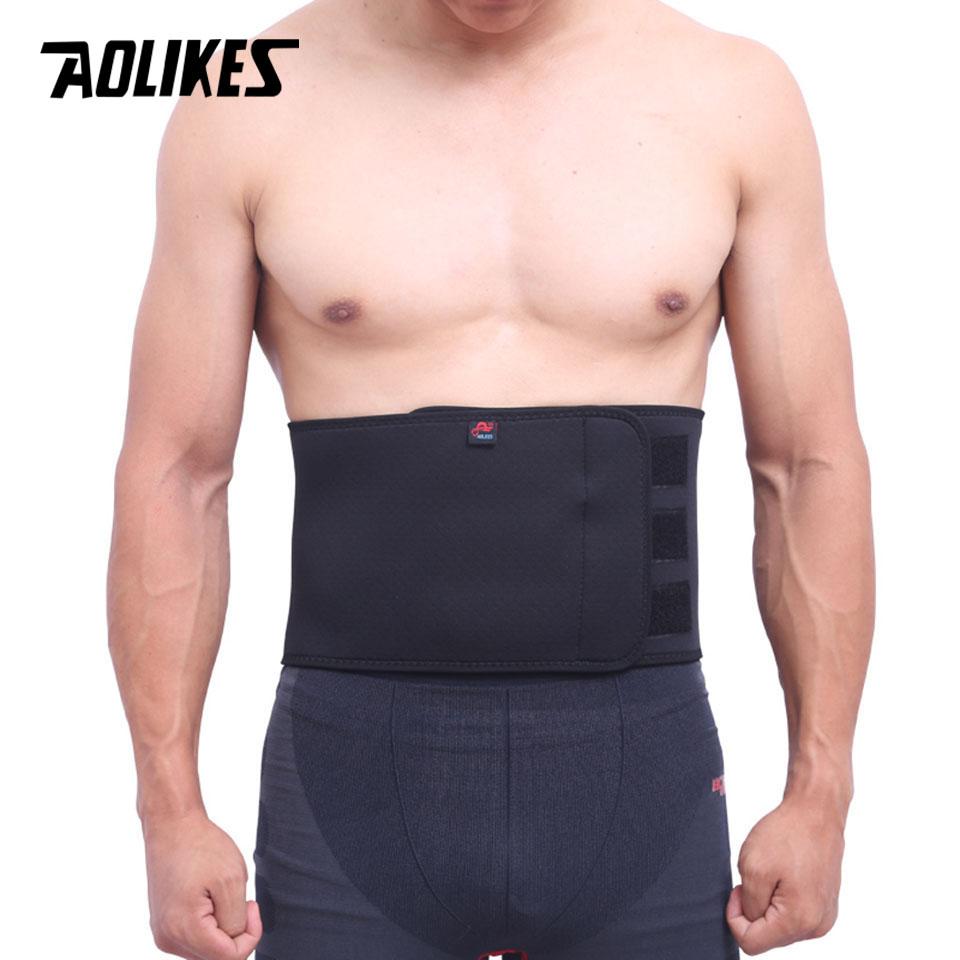 Aolikes Adjustable Waist Trimmer Belt Slim Fit Abdominal Support Sweat Waist Belt for Fitness Workout M