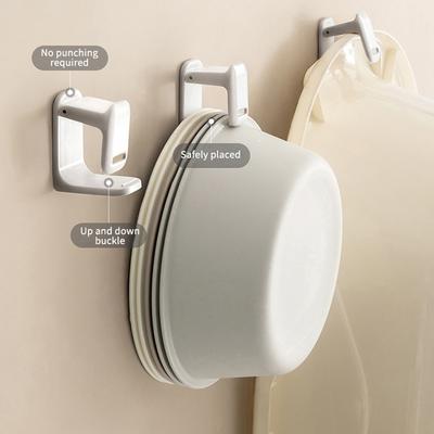 Bez wiercenia, montowany na ścianie, regulowany haczyk na umywalkę do toalety, łazienki, wanny i umywalki – oszczędzający miejsce regał do przechowywania