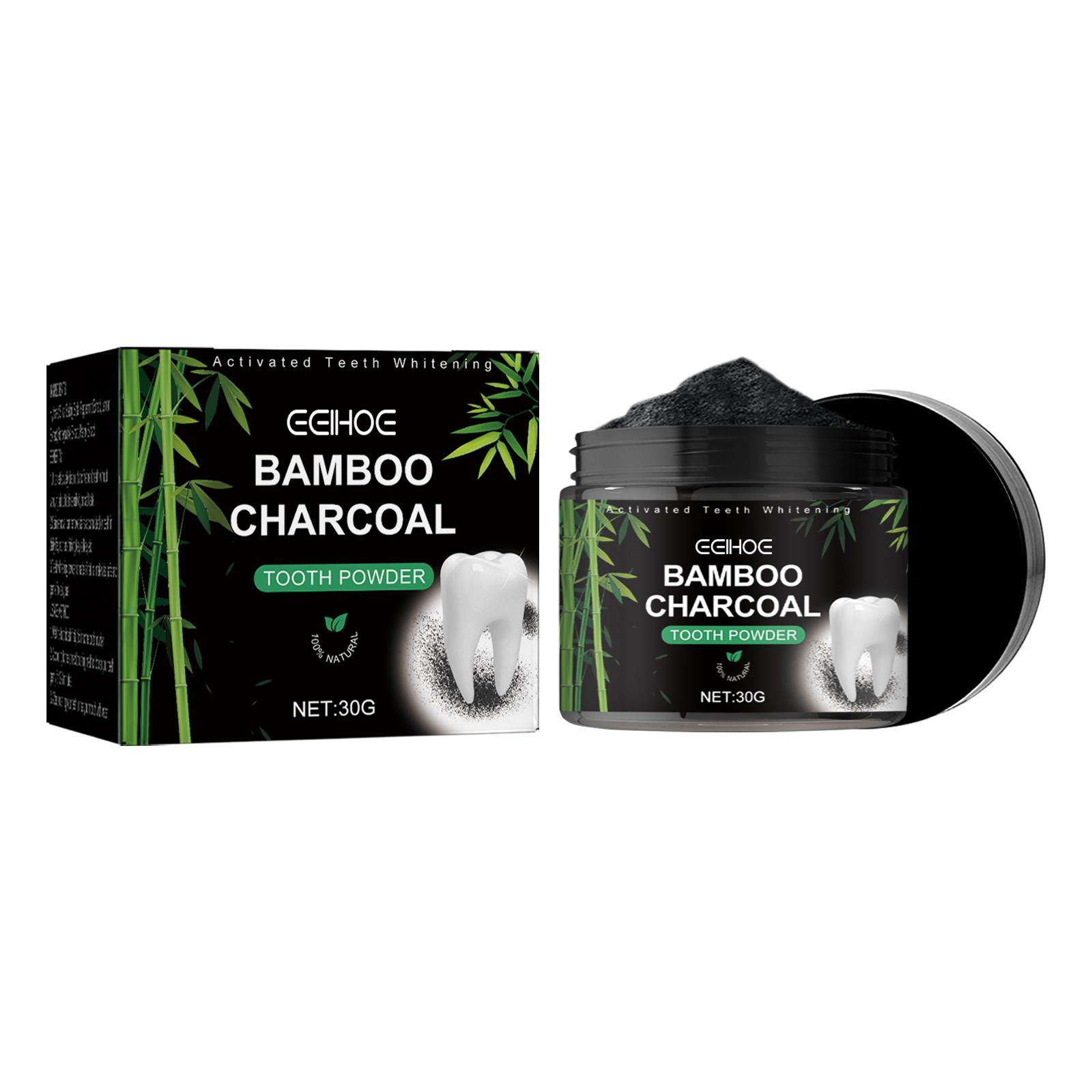 

EELHOE Bamboo Charcoal Tooth Powder – Cleans oral odor, stains, and dirt, while refreshing breath.