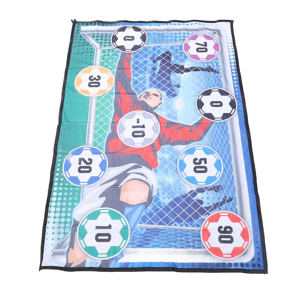 Soccer   Game Mat Set Indoor Outdoor Foot  Toss Target Game Toss Soccer Goal Game with Soccer   for Boys
