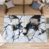 Abstract Art Cat Print Carpet Nordic Style Marble Texture Home Decor Rug Absorbent Anti-Slip Floor Mat for Hallway Living Room