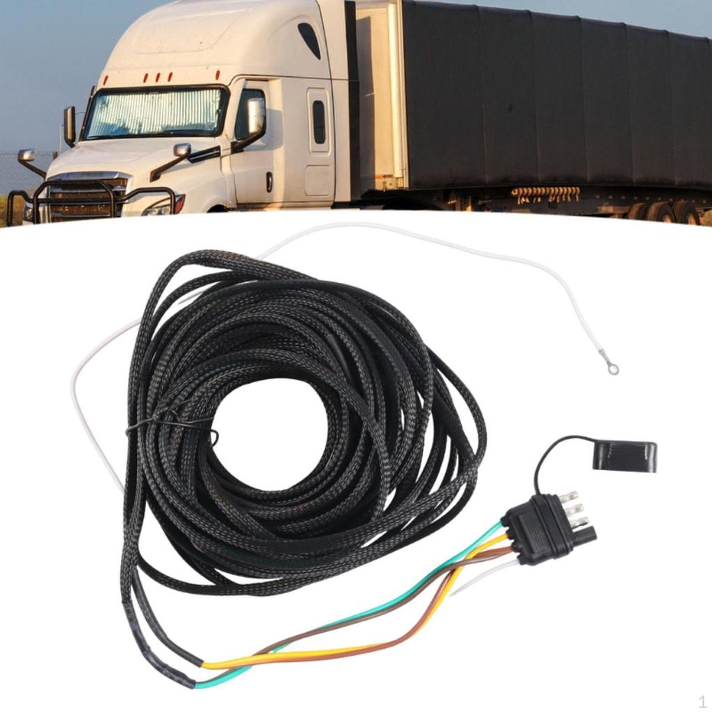 4 Pin 5 Wire Trailer Wiring Harness 26ft Flat Connector for Tail Lights
