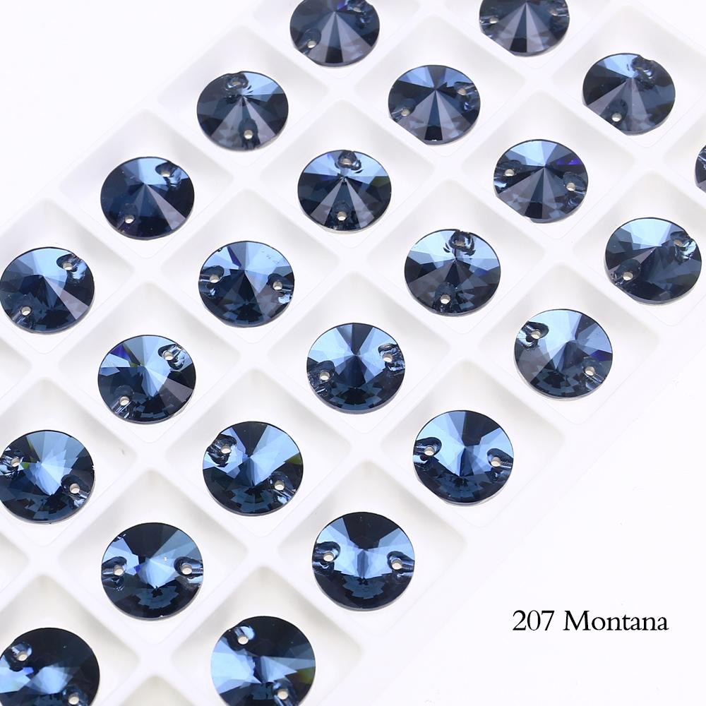 Dongzhou Crystals Rivoli Shaped Flatback Sew On Rhinestones Non Hotfix Crystal Beads Garment Shoes Sewing Accessories