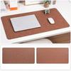 Double-Sided Desk Pad Cowhide Texture Mouse Pad Office Stationery Writing Mat Gaming