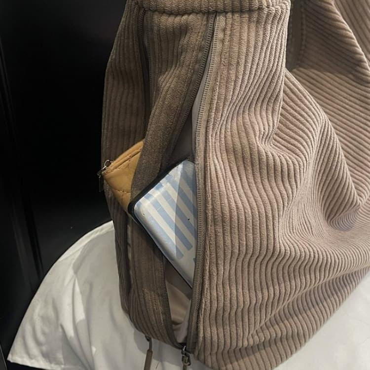 Vintage Corduroy Tote Bag Women's Shoulder Messenger Bag