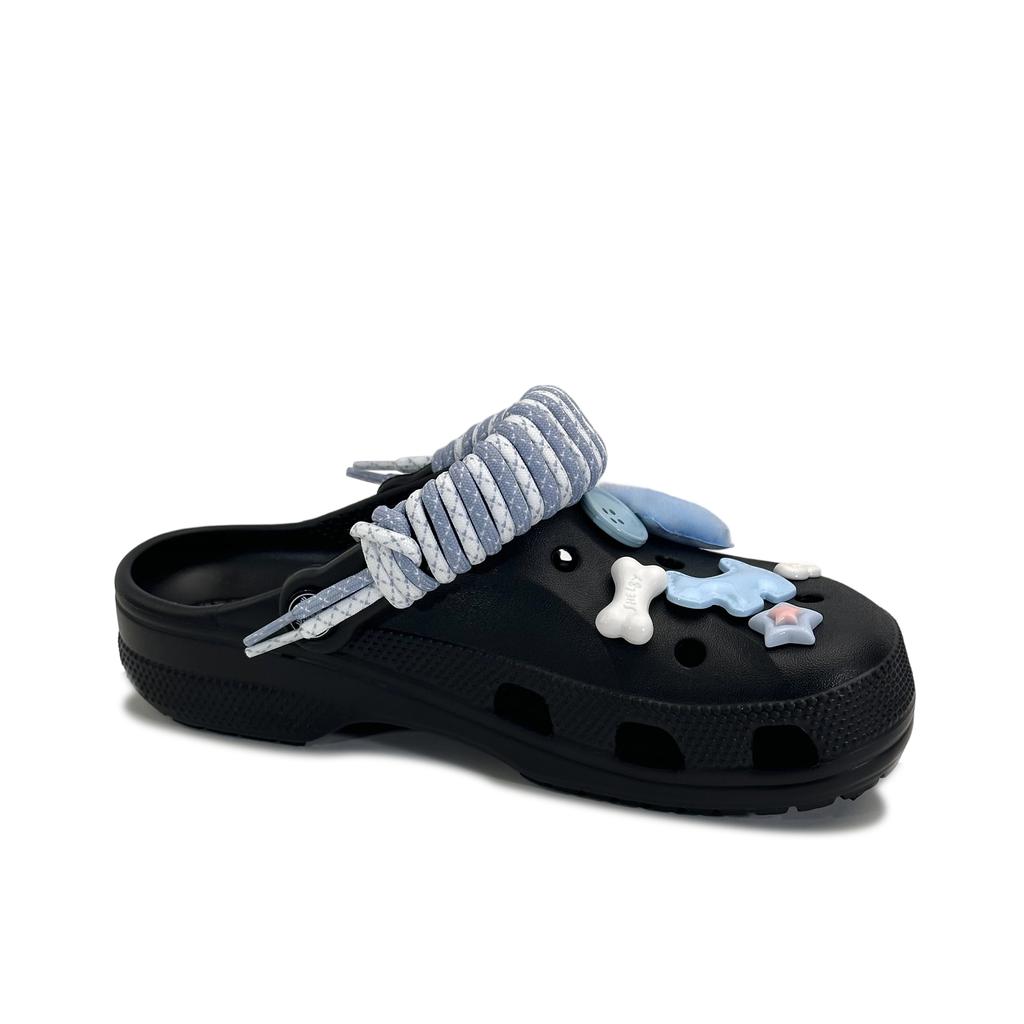 Crocs Baya EVA Blue Puppy Cute, Fun and Fashionable Fresh Niche Non-Collision College Casual Versatile Hole Shoes Unisex Black