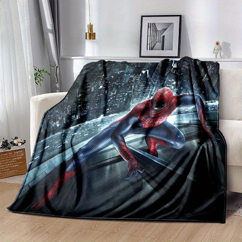 Spider-man Cute Printed Blanket Rectangular Soft Comfortable Modern Style Polyester