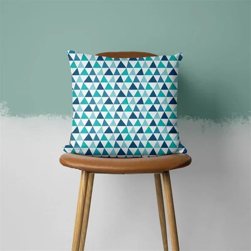 Decor Acasă Huse de Pernă cu Model Geometric și Floral Turcoaz Husa Pernă Model Potrivită pentru Canapea Dormitor Mașină Husa Pernă