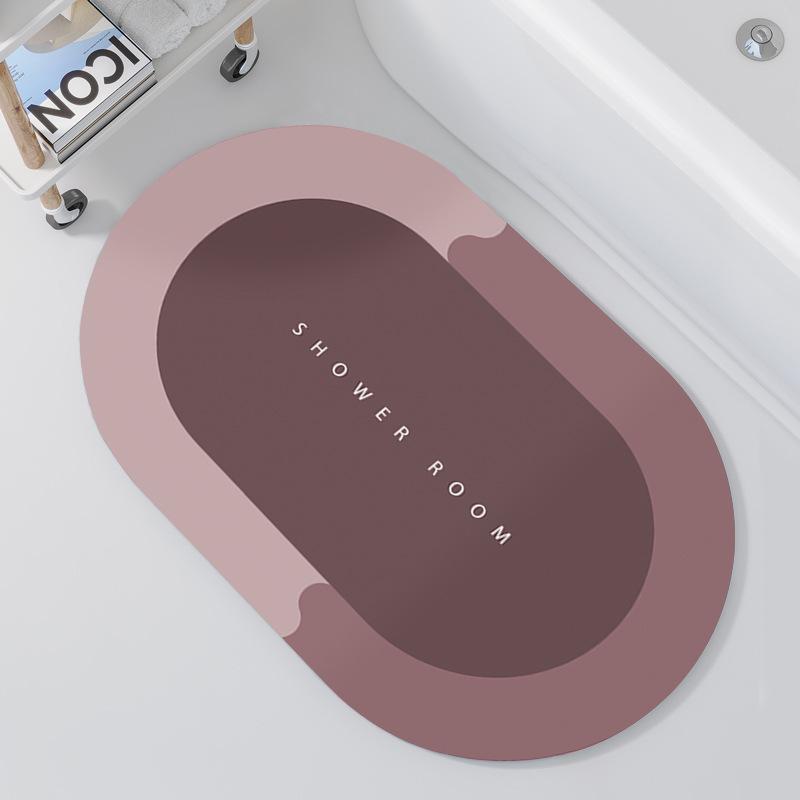 

Diatomium Mud Moisture-wicking Pad Bathroom Slip-resistant Quick Drying Rug Toilet Door Carpet Bathroom Fine Door Mat Can Be Cut 40×60cm