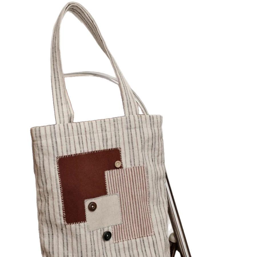 Bag Women's New Blue and White Striped Dumpling Bag Leisure Sports Versatile Shoulder Bag Large Capacity Canvas Bag