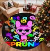 Sprunki Game Pattern Round Rug, Indoor/Outdoor Mat, for Picnic, Gameroom, Bedroom, Office, Living Room, Home Decor Carpet, Birthday Gift