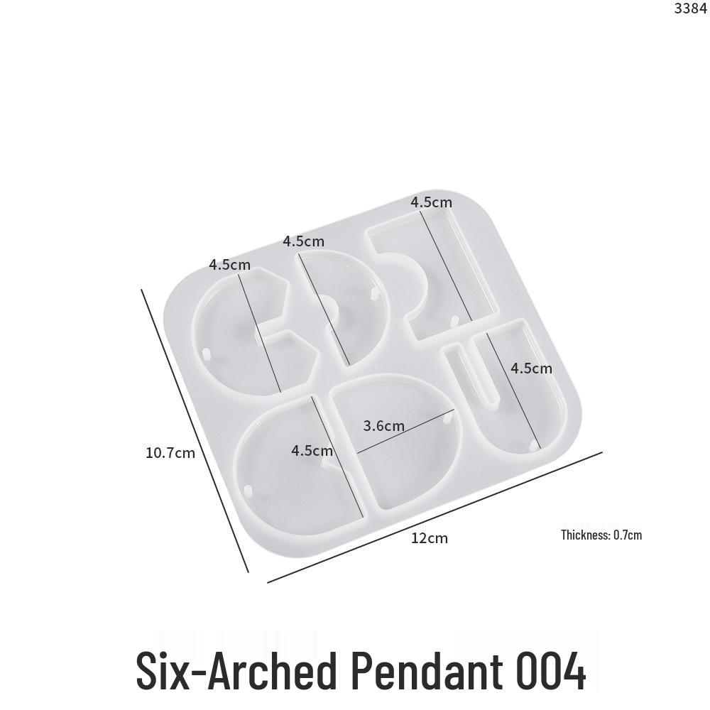 Irregular Flower Leaf Arch Epoxy Pendant Silicone Mold for DIY Crystal Earrings