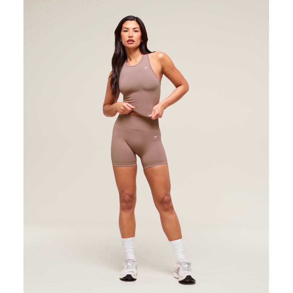 Gymshark Everyday Seamless Tight Fit Tank Chestnut Pink B8a4s Kcpn