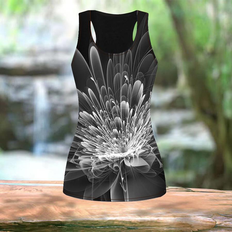3D Crystal Lotus Print Women Workout Yoga Gym Printed Summer Sport Shirts Plus Size Vests
