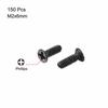 uxcell M2 X 6mm Flat Head Screws, Phillips Head Fasteners, Black, for Laptops, PCs, TVs, Fans, Audio Switches, 150pcs