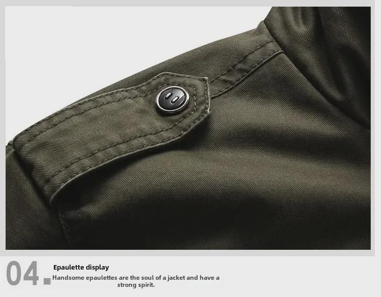 Chaqueta informal estilo militar para hombre: traje de vuelo de talla grande para deportes al aire libre y trabajo.