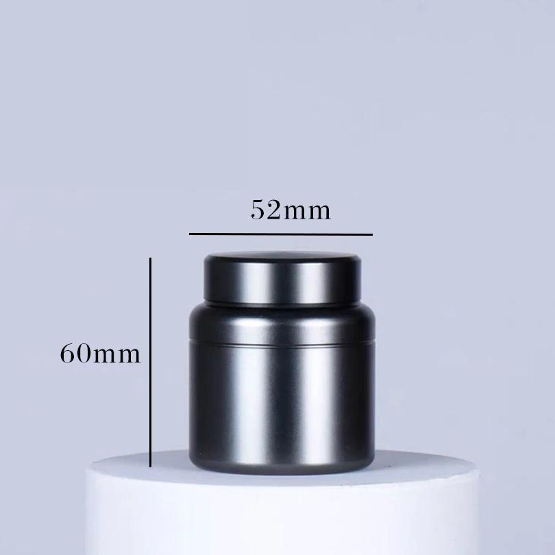 Mini Stainless Steel Sealed Jar Portable Travel Moisture-proof Solid Color Nut Candy Food Storage Container Tea Can Metal Box