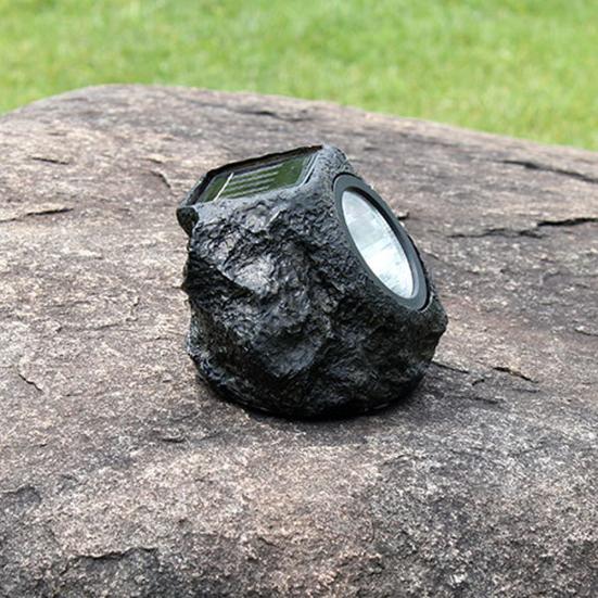 Outdoor Waterproof Solar Powered Yard Lawn Garden Rock Light Ground LED Lamp